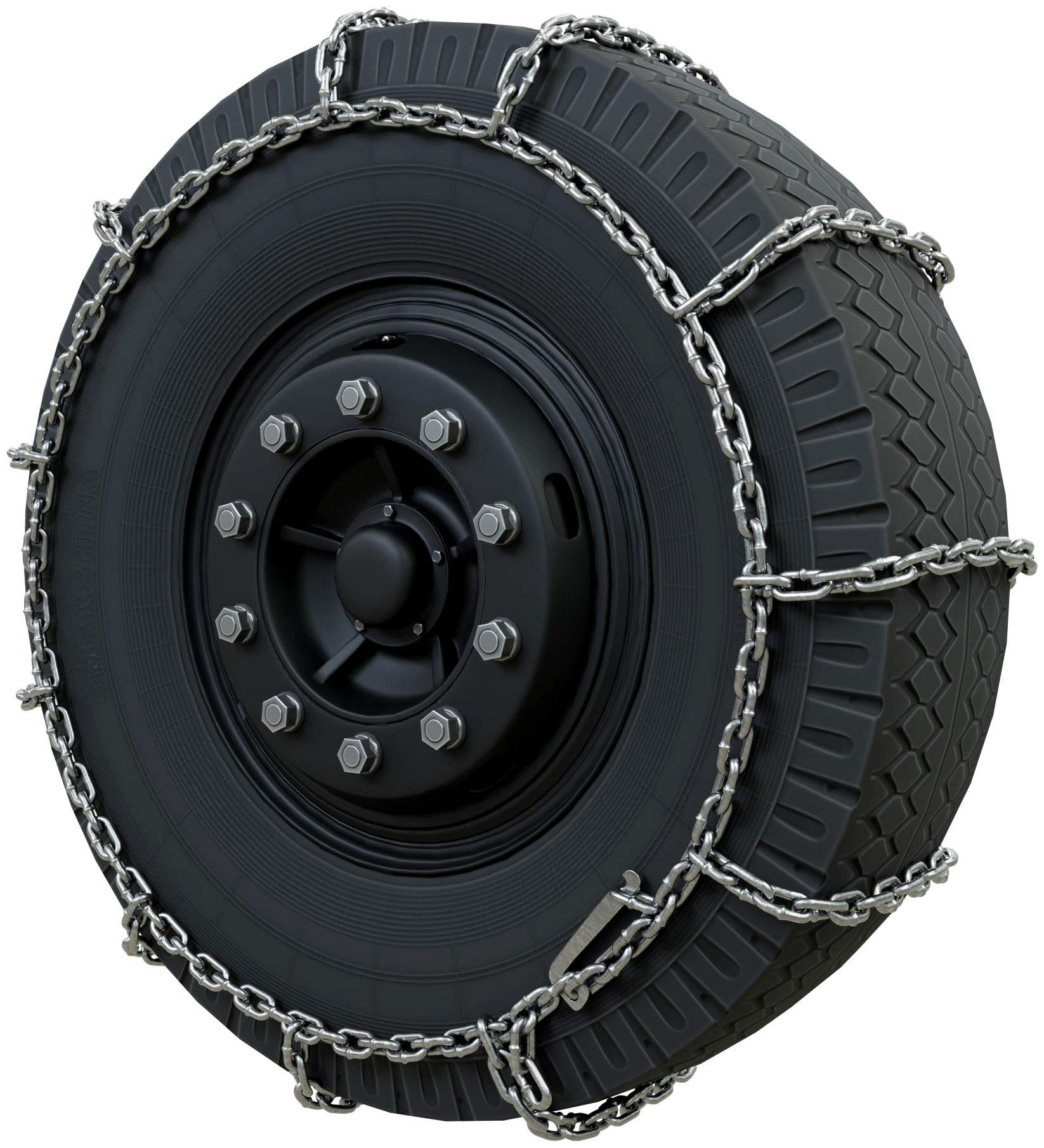 Цепи противоскольжения 225/75 R17.5 GROSCO для малотоннажных грузовиков. Диаметр прутка цепи 6 мм / Рисунок Лесенка