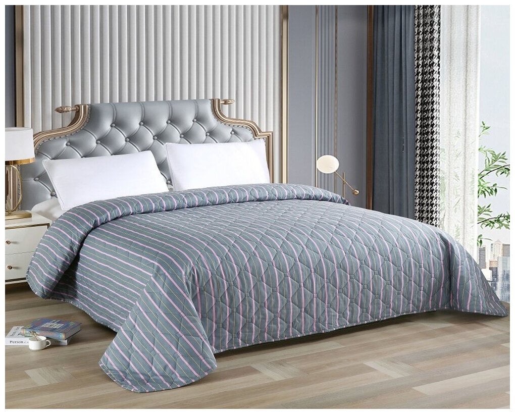 фото Покрывало стеганое двухстороннее из микрофибры SL 12137 220х240