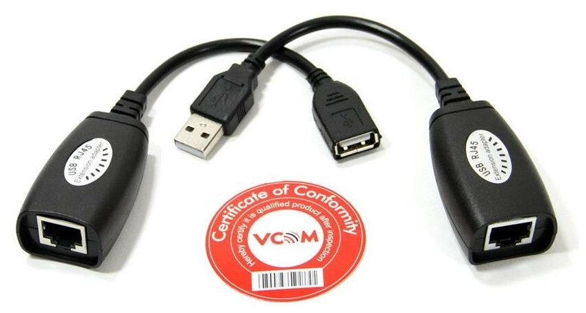 Адаптер USB2 TO RJ45 CU824 VCOM