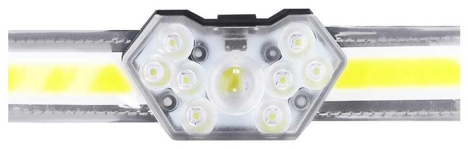 Аккумуляторный налобный фонарь 8 Вт LED + 5Вт COB+Stop light (SBF-HL044)