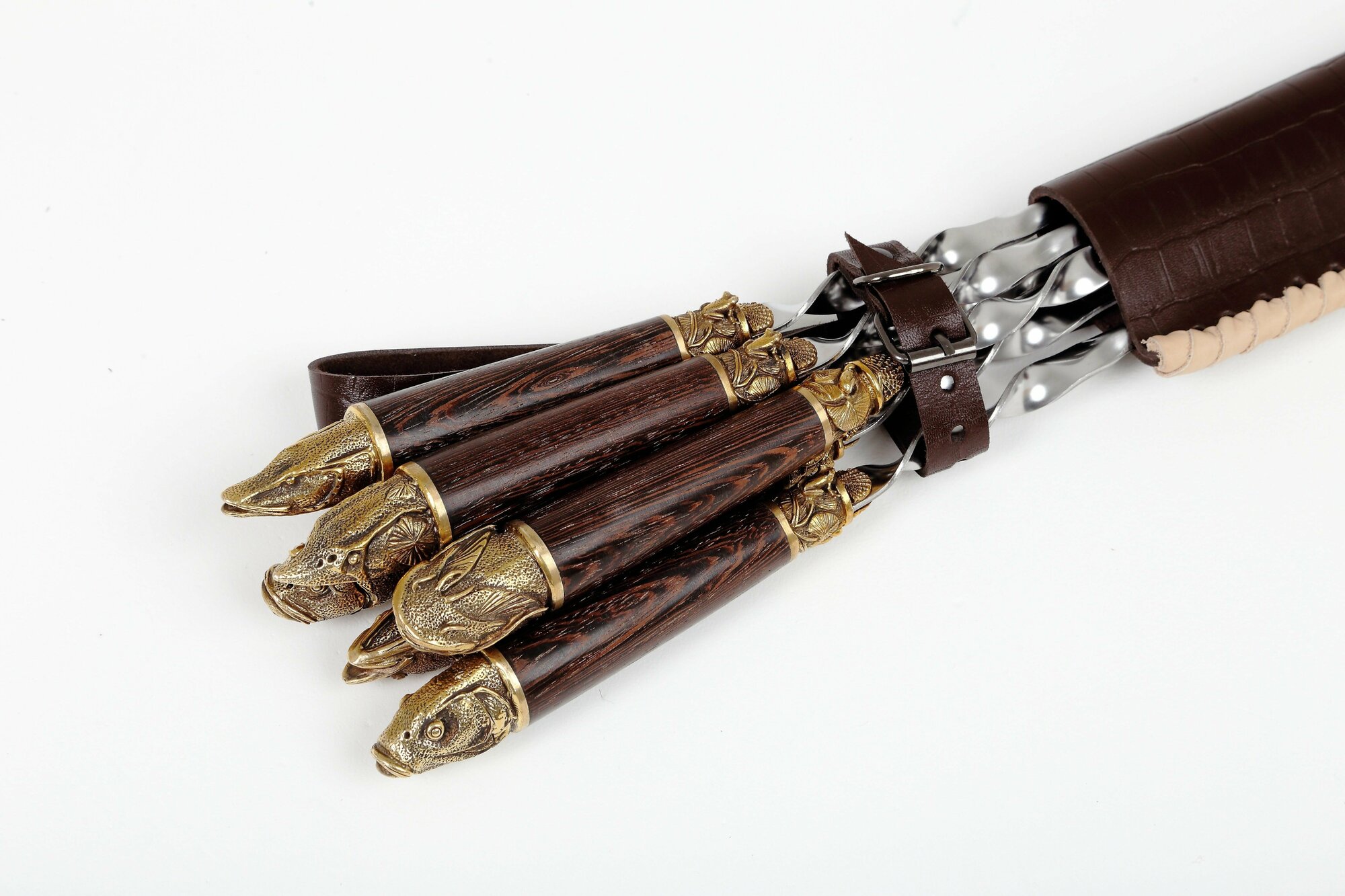 Шампура подарочный набор для охотника шампура с деревянной ручкой 6 шт 70 см