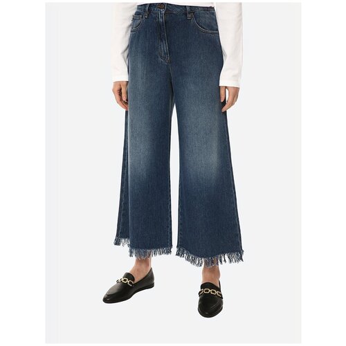 Брюки (джинсы) для женщин, LOVE MOSCHINO, модель: WQ47600T257A930W, цвет: синий, размер: 27 синего цвета