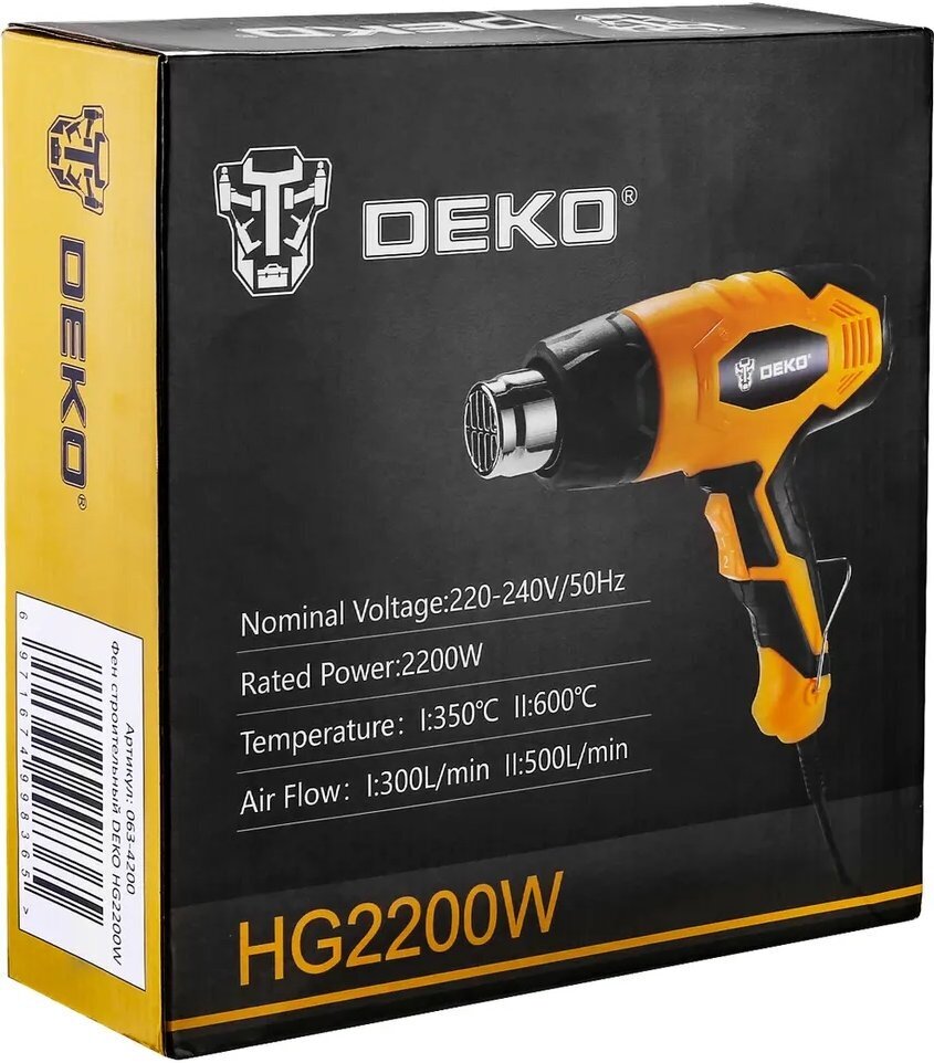 Технический фен Deko HG2200W 2200Вт темп.350600С