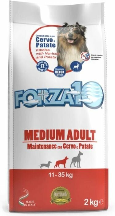 Forza 10 корм для взрослых собак средних пород, оленина и картофель (2 кг) - фото №4
