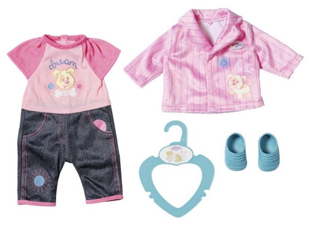Zapf Creation Комплект одежды для кукол Baby Born для детского сада 827369 розовый/синий