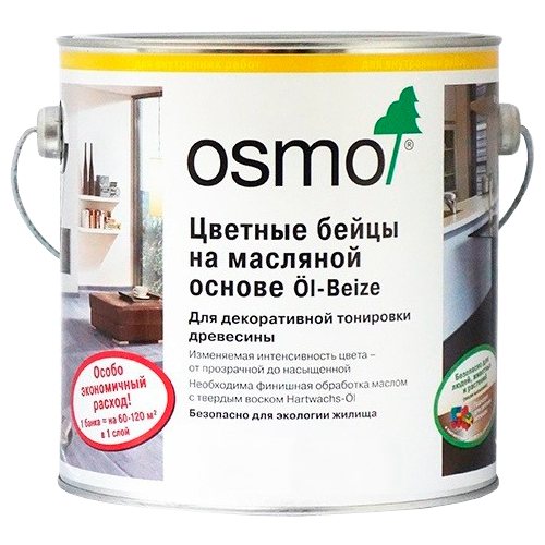 Тонировка Osmo Ol-Beize (Осмо Ол-Бейц) 1.00л. коньяк прозрачный 3543