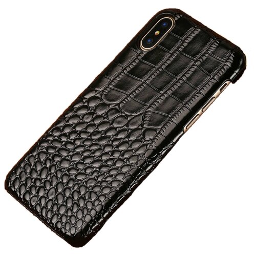 фото Чехол-накладка-бампер mypads premium для huawei p30 из натуральной кожи с тиснением крокодила экзотическая неповторимая фактура ручная работа черный