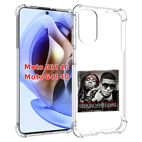 Чехол MyPads Drake - Official White Label для Motorola Moto G31 4G / G41 4G задняя-панель-накладка-бампер чехол mypads drake scorpion для motorola moto g31 4g g41 4g задняя панель накладка бампер