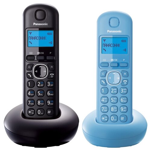 Радиотелефон Panasonic KX-TGB212 черный/голубой