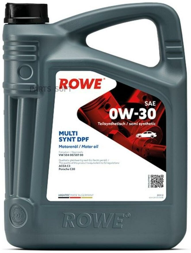 ROWE 20112-0050-99 Масло мот. HIGHTEC MULTI SYNT DPF SAE 0W-30 5л.