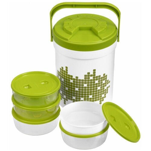 Набор пласт. контейн. Picnic 6пр. PP (4x0,6л+0,4л+4,5л) N-PT-1800 PINNACLE, # 000246429