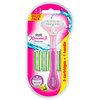 Женский бритвенный станок WILKINSON SWORD Schick XTREME3 BEAUTY (1 станок, 5 сменных кассет), 3- лезв плавающая головка, увл. полоска, прорезиненная ручка - изображение