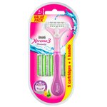 Женский бритвенный станок WILKINSON SWORD Schick XTREME3 BEAUTY (1 станок, 5 сменных кассет), 3- лезв плавающая головка, увл. полоска, прорезиненная ручка - изображение