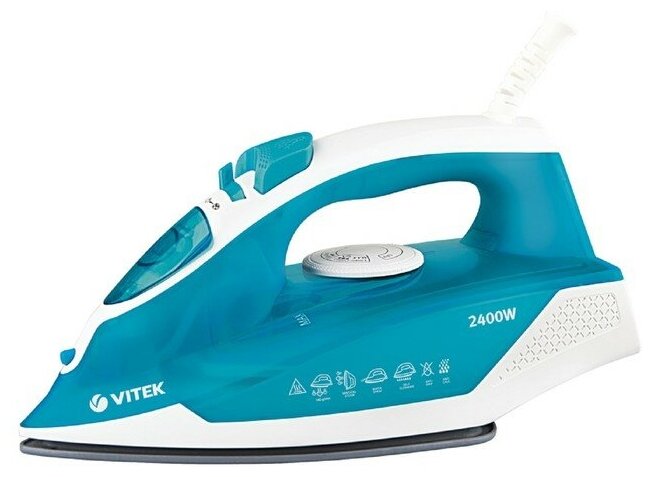 VITEK Утюг Vitek VT-8307 B, 2400 Вт, керамическая подошва, 260 мл, синий