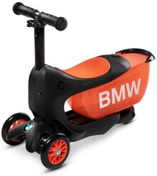 Кикборд для малышей Micro BMW Mini2Go, черно-оранжевый