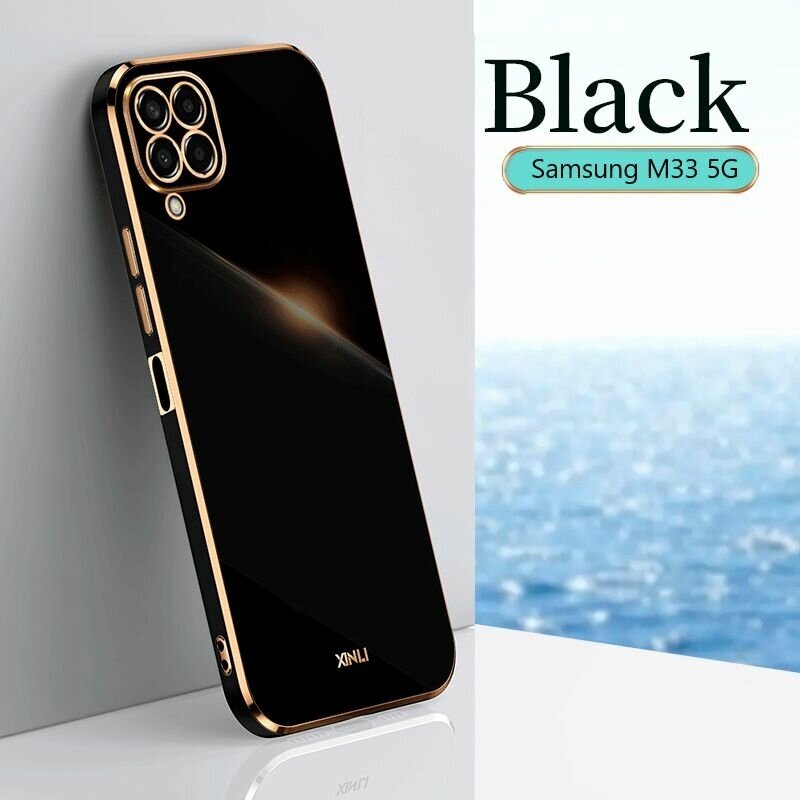 Силиконовый чехол xinli для Samsung M33 5G / Самсунг М33 5G (Чёрный)