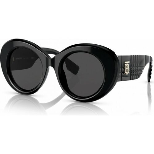 фото Солнцезащитные очки burberry, круглые, оправа: пластик, с защитой от уф, для женщин, черный