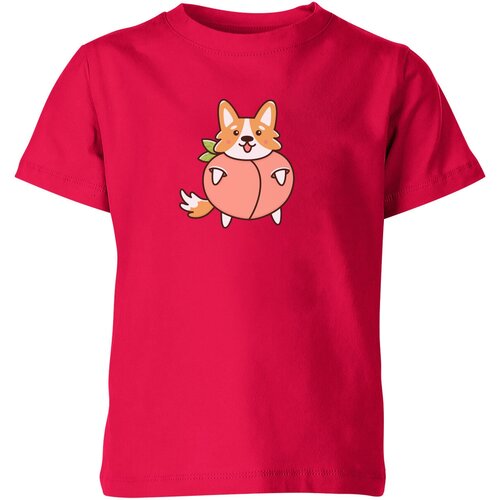 Футболка Us Basic, размер 4, розовый детская футболка собачка корги персик 152 красный