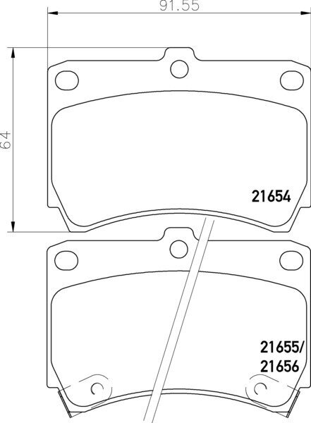 Колодки тормозные дисковые перед (PF-5232) Nisshinbo NP5010