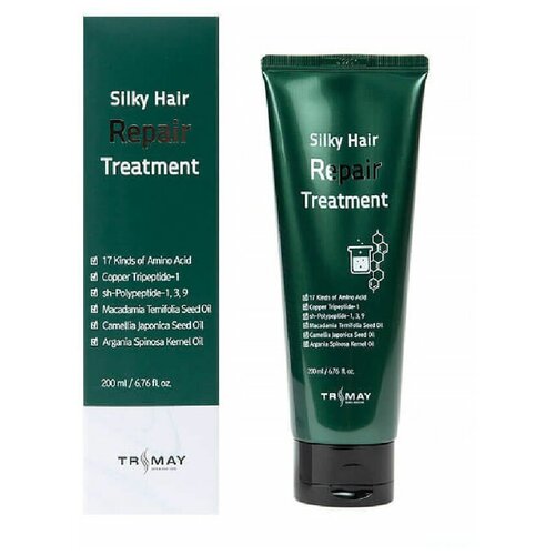 Слабокислотный восстанавливающий бальзам с пептидами Trimay Silky Hair Repair Treatment 200мл