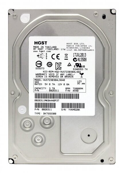 Жесткий диск Hitachi HUS723030ALS640 3Tb SAS 3,5" HDD