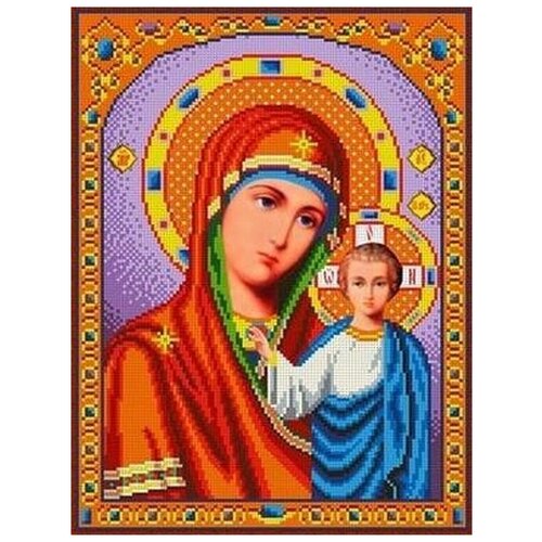 Рисунок на ткани Каролинка Богородица Казанская, 35x27,5 см