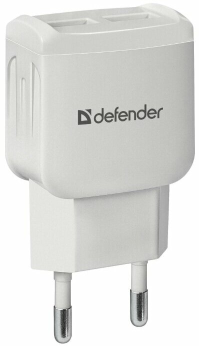 Зарядное устройство Defender Зарядное устройство Defender EPA-13 83841, 1xUSB 2.1A, 1xUSB 1.0A, (2100 мА) белый (ret)