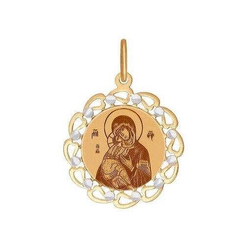 фото Золотая подвеска иконка божией матери владимирская sokolov 103376 diamant-online