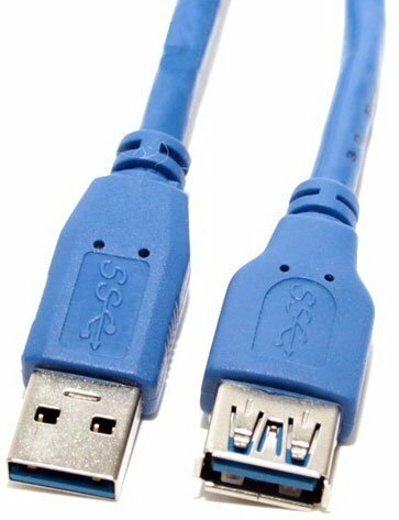 Удлинитель Aopen USB - USB (ACU302), 1.8 м, синий - фото №10