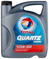 Полусинтетическое моторное масло TOTAL Quartz 7000 10W40 4 л