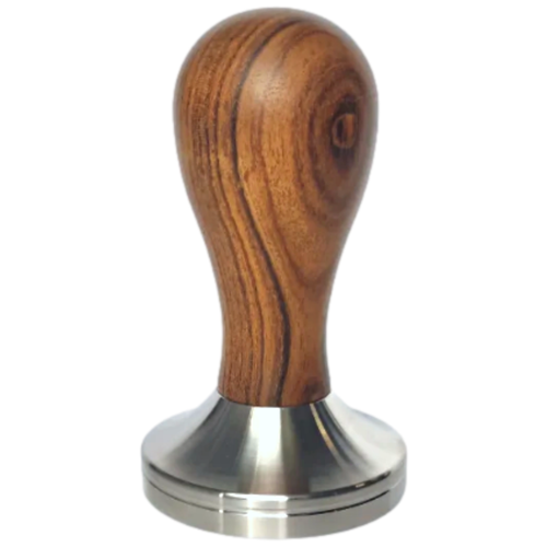 Темпер для кофе диаметр 58 мм, высота 95 мм, цвет коричневый, нержавеющая сталь + обработанное дерево CGPro