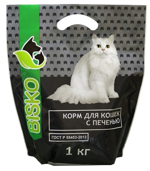 Корм Биско для взрослых кошек с куриной печенью 1 кг. - фотография № 1