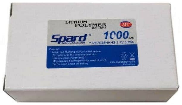 Аккумулятор Li-Po Spard 1000mAh, 3,7V, 10C, JST