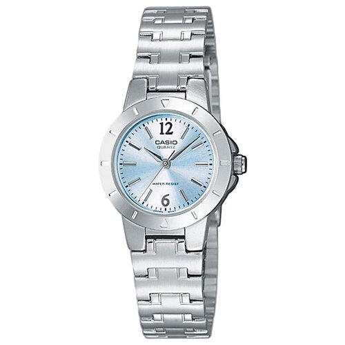Наручные часы CASIO Collection LTP-1177A-2A, серебряный, голубой наручные часы casio ltp 1302prg 2a