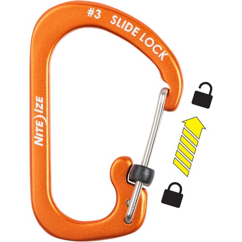 фото Карабин nite ize slidelock carabiner aluminum #3 - оранжевый