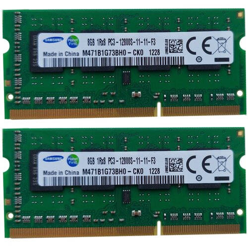 Оперативная память Samsung 16Gb28GB DDR3 1600 МГц SODIMM M471B1G73EB0-CK0 349000₽