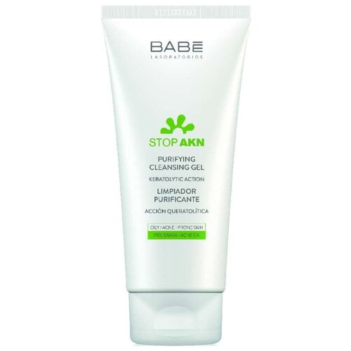 фото Babe laboratorios очищающий гель stop akn purifying cleansing gel, 200 мл