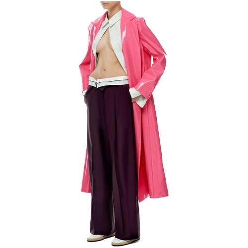 фото Классические брюки titova бордового цвета (s)