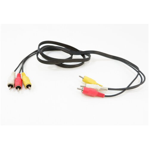 кабель соединительный smartbuy 3 x rca m 3 x rca m в пакете серый 1 8 м Аудио-видео кабель 3RCA-M на 3RCA-M до 2 метров