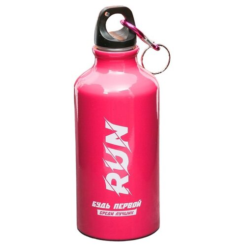 фото Бутылка для воды komandor run 0.4 металл розовый