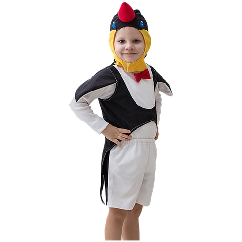 Карнавальный костюм пингвин в шортах большой, арт.1984, возраст: 5-8 лет, рост: 116-134 см. костюм бока санитарка размер 122 134 хаки