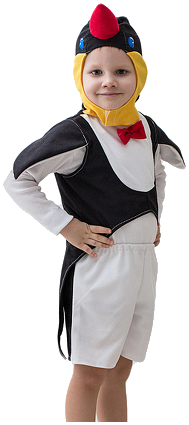 Карнавальный костюм пингвин в шортах большой, арт.1984, возраст: 5-8 лет, рост: 116-134 см.