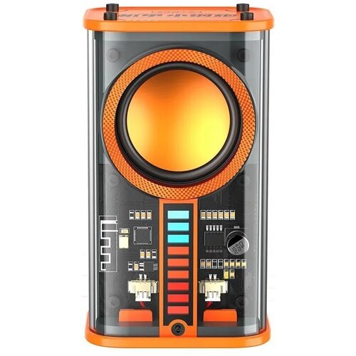 Беспроводная портативная bluetooth колонка Forall SuperBass Orange LED Black 200000₽