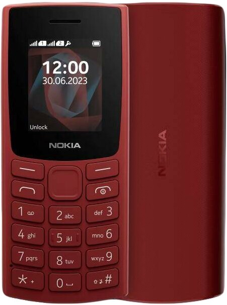 Телефон Nokia 105 (2023), 2 SIM, красный