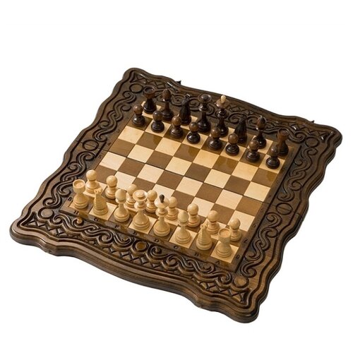 фото Haleyan шахматы + нарды резные бриз 40