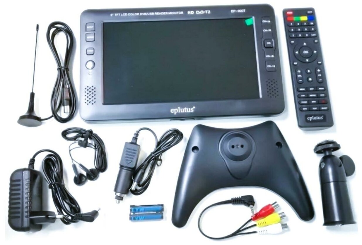 Автомобильный компактный телевизор Eplutus 900T (I31416AV) с ЖК 9-дюймовым экраном. Портативный телевизор Eplutus 9 HD