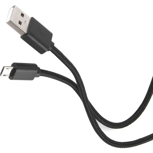 Дата кабель USB - micro USB 2А, нейлоновая оплетка, 50см /Провод USB - micro USB разъем/Зарядный кабель, черный дата кабель usb micro usb магнитный нейлоновая оплетка провод usb micro usb кабель usb micro usb разъем зарядный кабель розовый