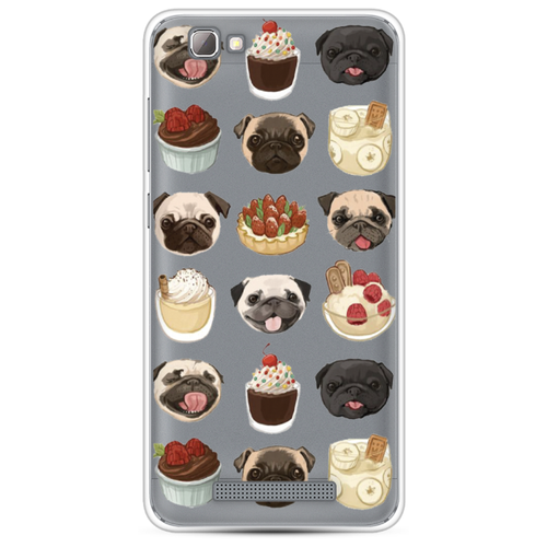 фото Силиконовый чехол мопсы и сладости на zte blade a610 case place