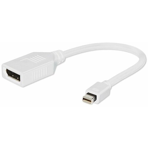 Переходник/адаптер Gembird mini DisplayPort - DisplayPort (A-mDPM-DPF-001-W), 0.16 м, белый