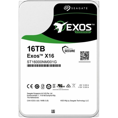 Жесткий диск 16 Тб SATA 6Гбs Seagate Exos X16 35 40100₽